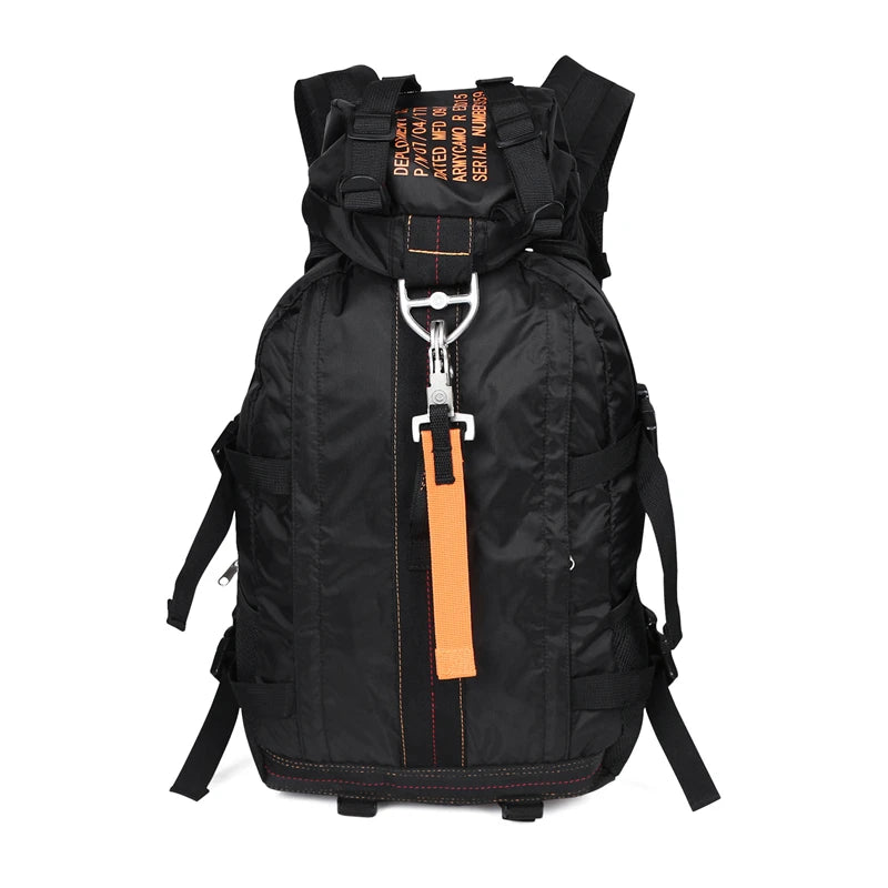 Nylon Waterproof Backpack Climbing Travel Bags Lightweight Hiking Backpacks Outdoor Sport School Bag for Men Women Black