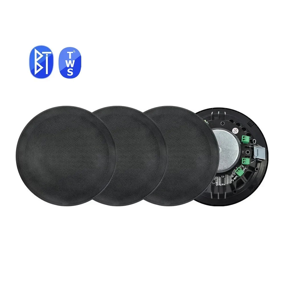 6inch Bluetooth Ceiling Speaker Home Theater Sound System Build-in Class D Amplifier Stereo Loudspeaker for Residential Hotel