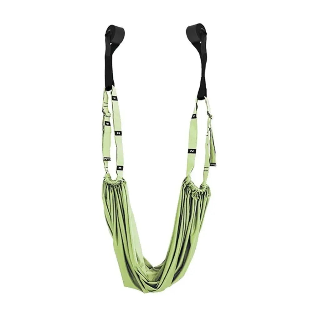 Adjustable Women Aerial Yoga Strap Elastic Stretch Door Hanging Aerial Yoga Hammock Swing Anti-Gravity Resistance Auxiliary