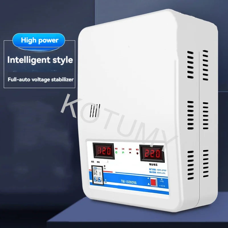 Voltage Stabilizer 220V Automatic Household High-Power 15kw Pure Copper Low-Voltage Air Conditioner Special Voltage Regulator