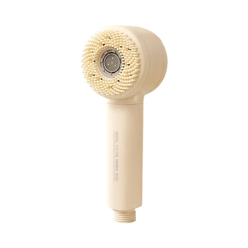 2+1 Modes Filter Shower Head High Pressure Adjustable Handheld Shower Head One Button Stop Bathroom Accessories
