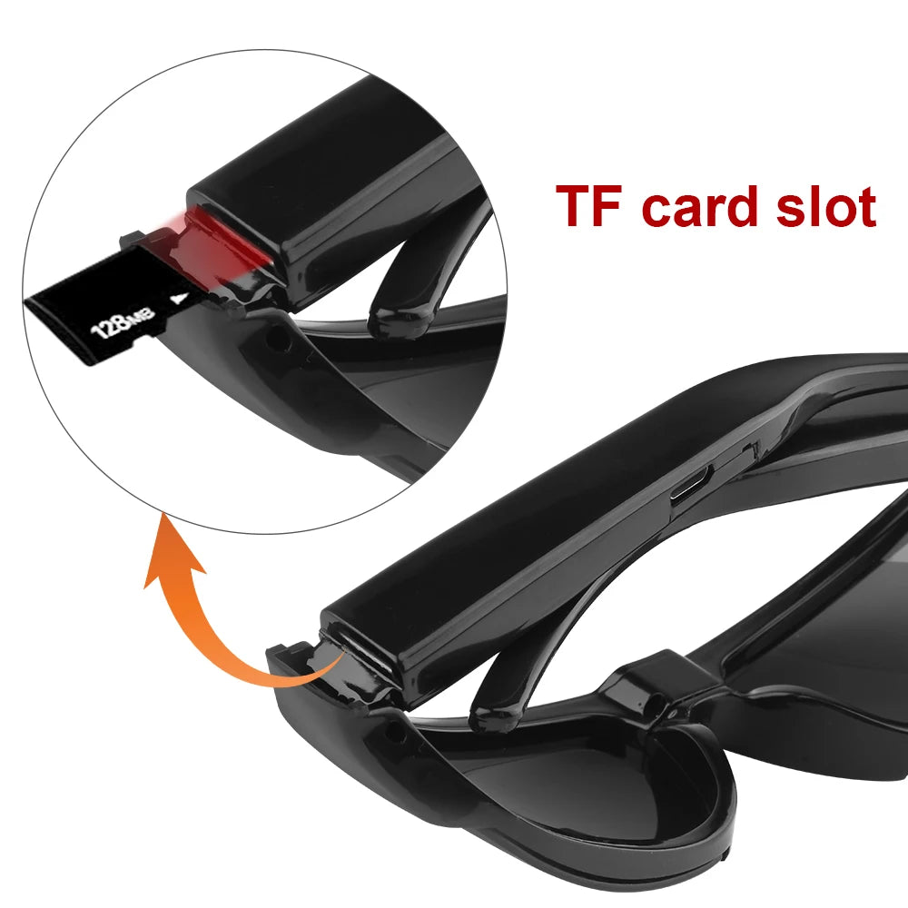 HD 1080P Mini Camcorder Glasses Camera For  For Driving Polarized Sunglasses Sports Camera Driving Cycling Video Recorder