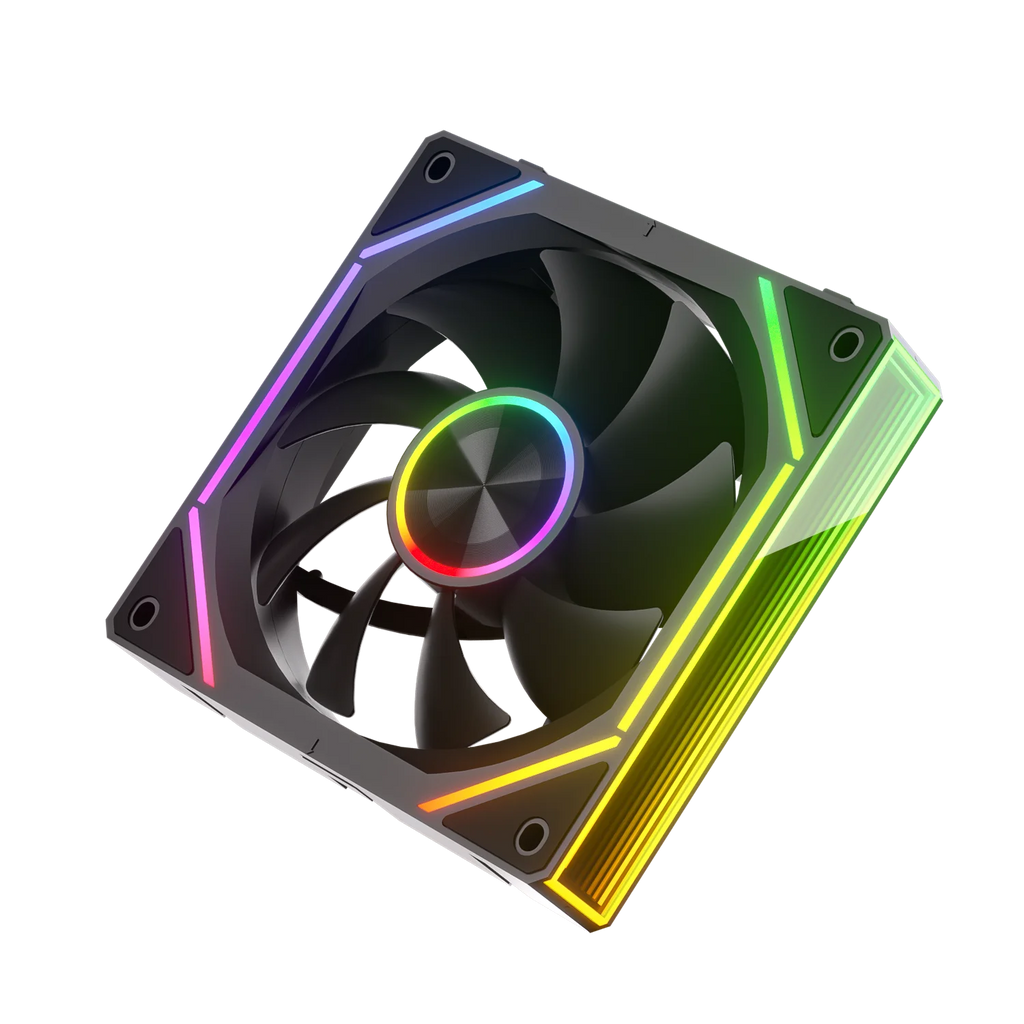 Power Train X-GAMERX PRISM 8RS ARGB Fan 800-1800RPM CPU Cooling Fan PWM Quiet Integrated Building Block Case Fan