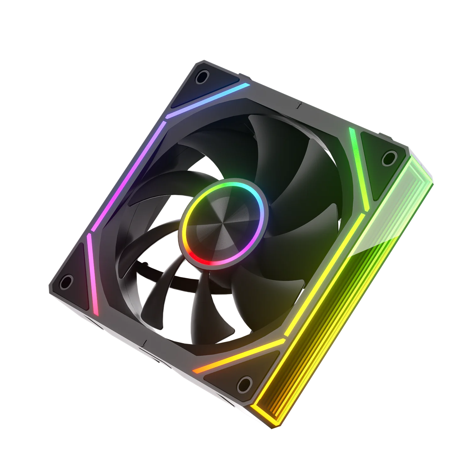 Power Train X-GAMERX PRISM 8RS ARGB Fan 800-1800RPM CPU Cooling Fan PWM Quiet Integrated Building Block Case Fan