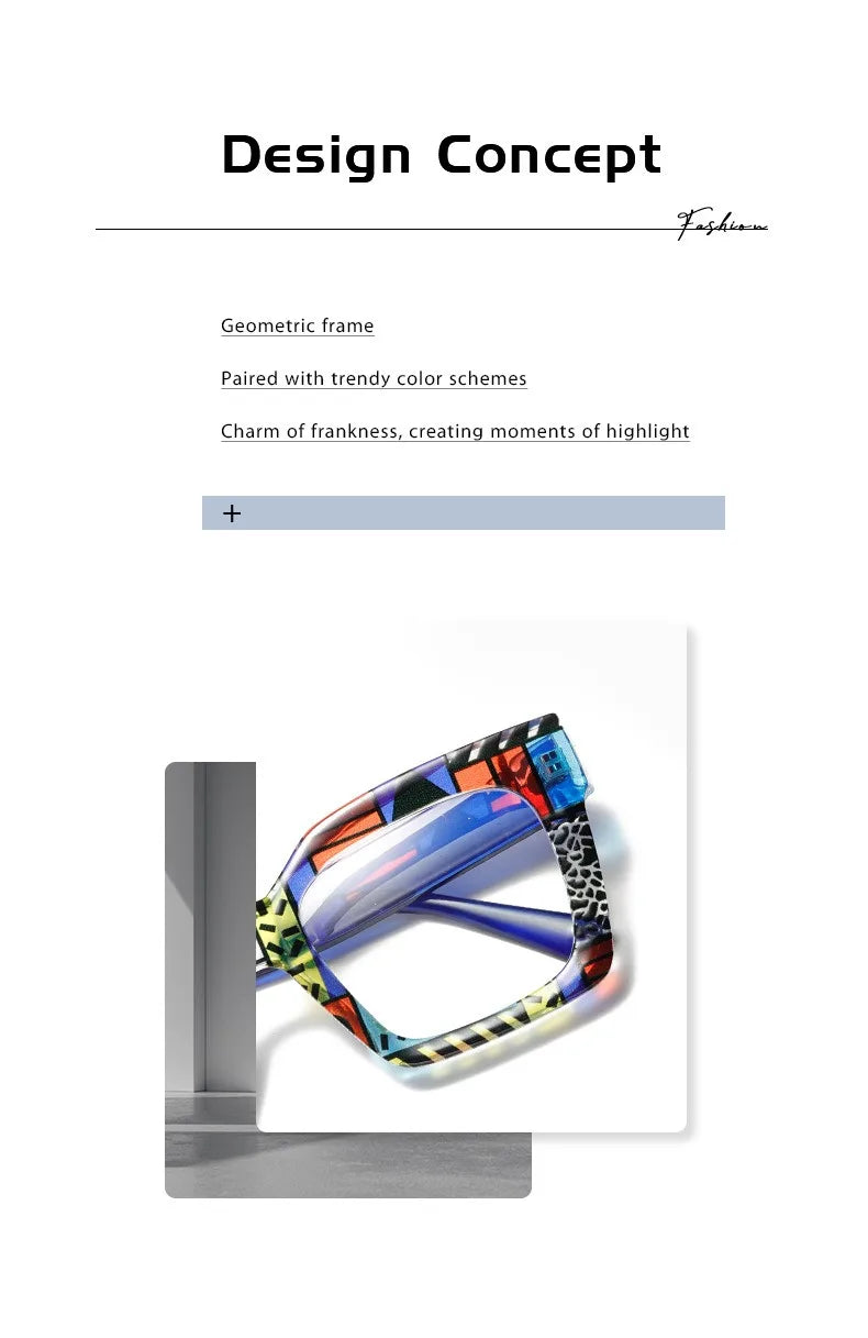 Customized Prescription Glasses Women Multi-Focal Progressive Photochromic Anti-Blue Light Myopia Hyperopia Lens Eyeglasses