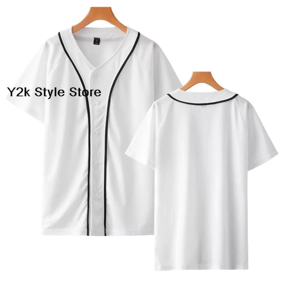 Baseball suit customization Baseball Jersey Harajuku Thin button Baseball Uniform Men/Women Baseball Jersey