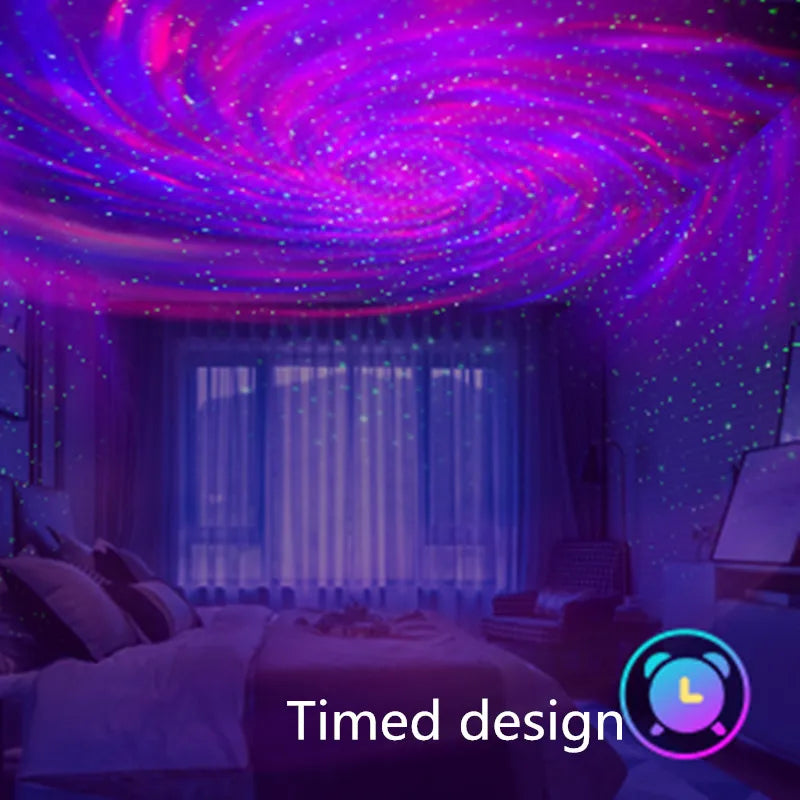 Galaxy Projector, Northern Lights Projection Lamp, Small Night Light with Timer and Remote Control for Bedroom and Living Room