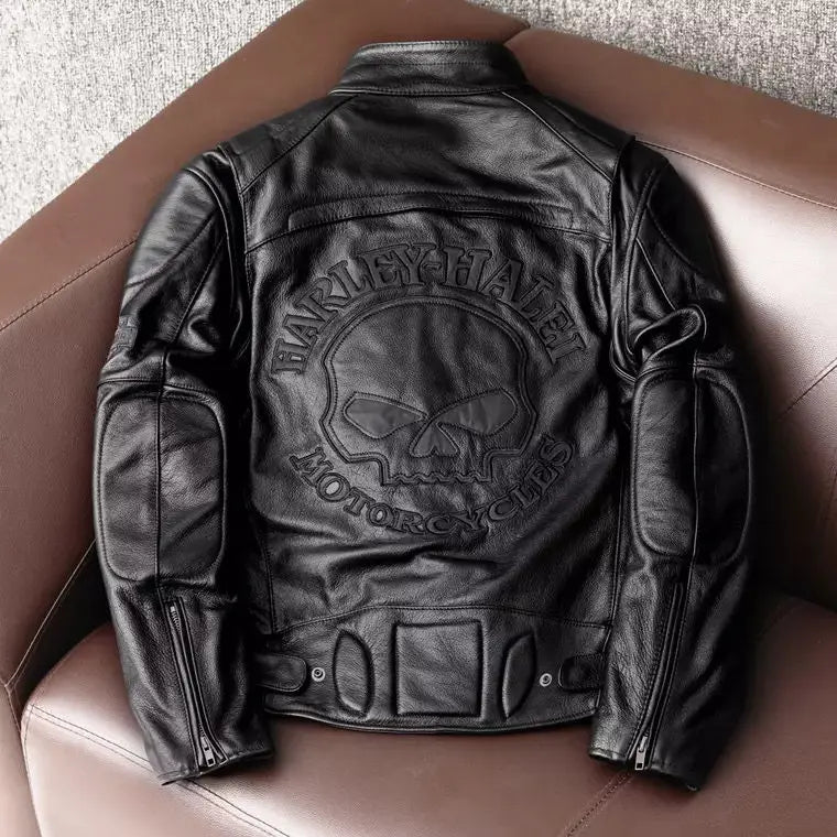 Genuine Leather Jacket Men 100% Cowhide Jacket Man Stand Collar Motorcycle Clothes Spring Autumn Winter 2024 New Leather Coat