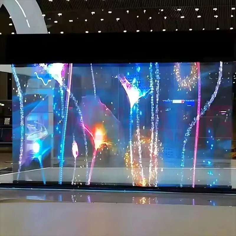 Customizable Window Glass Indoor Digital Advertising Transparent Flexible Film Led Display P6 P8 Led Film  P10 Led Screen