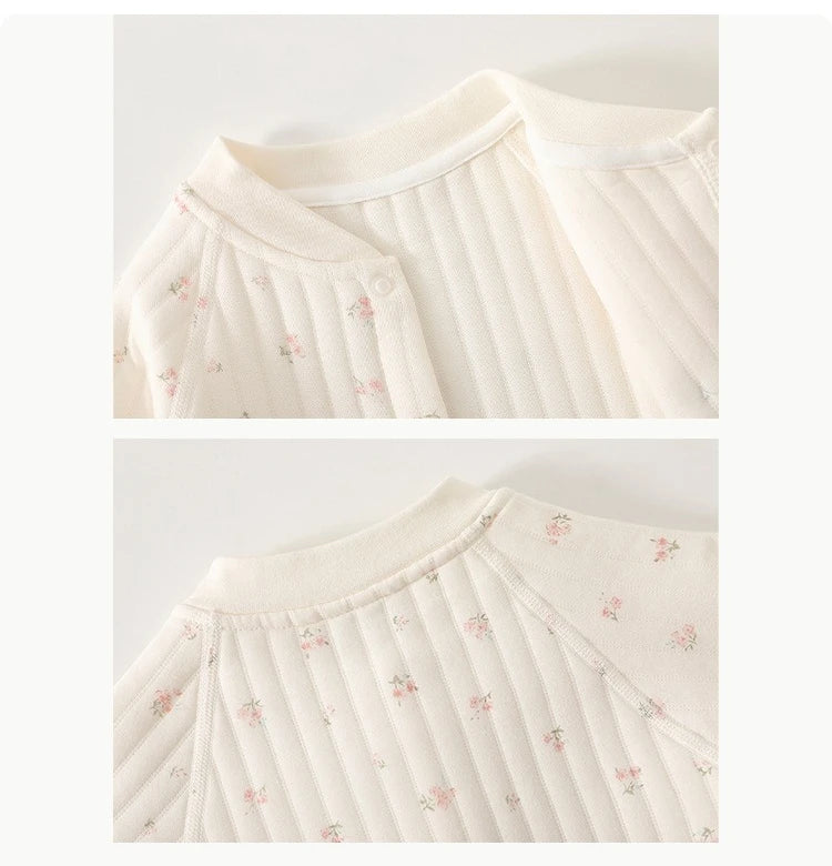 AYNIGIELL Autumn and Winter Newborn Jumpsuit, High-quality Pure Cotton Baby Girl Clothing 0-18 Month Baby Boy Outdoor Wear