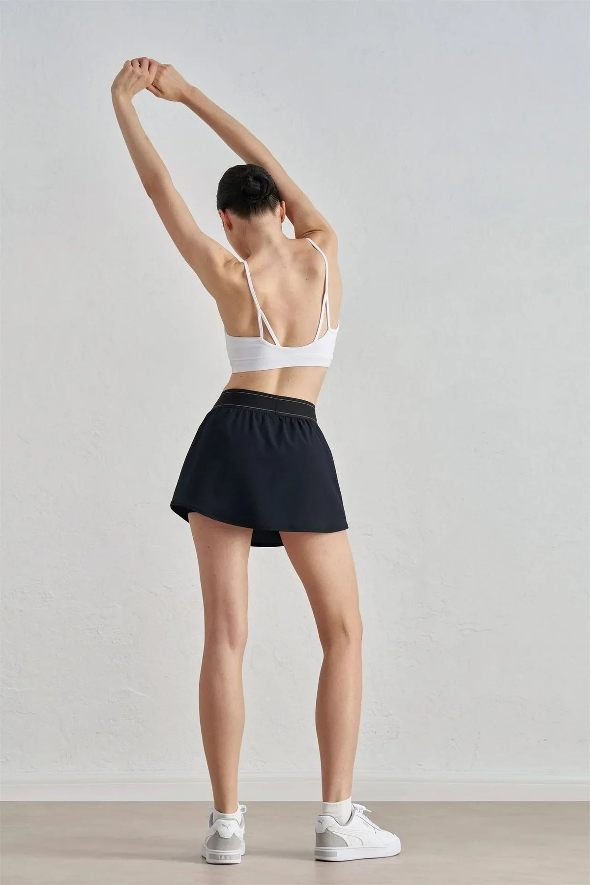 Two Pieces Tennis Skirts Breathable Sun-Proof Slim Fit Casual Yoga Skorts With Shorts&Pockets 2 In 1 Golf Badminton Skirts