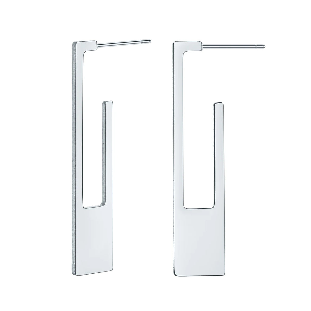Chandler Rectangle Earring Art Deco Earrings Modern Rectangle Bar Earrings Modern Trending Jewelry for Women