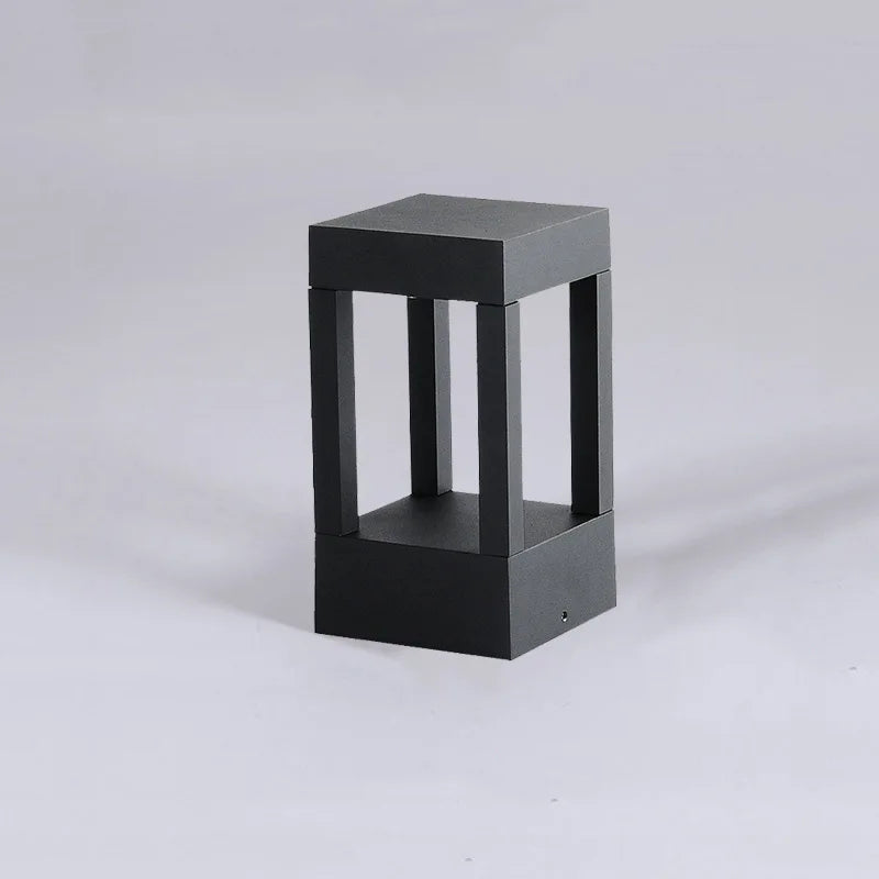 Square Outdoor Garden Lawn Lamp IP65 Waterproof Aluminum LED Pathway Light Modern Courtyard Porch Landscape Bollard Light Decor