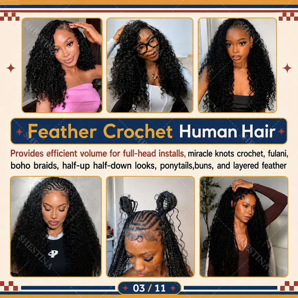 Highlight Curly Crochet Hair Extensions – Pre-Separated Style