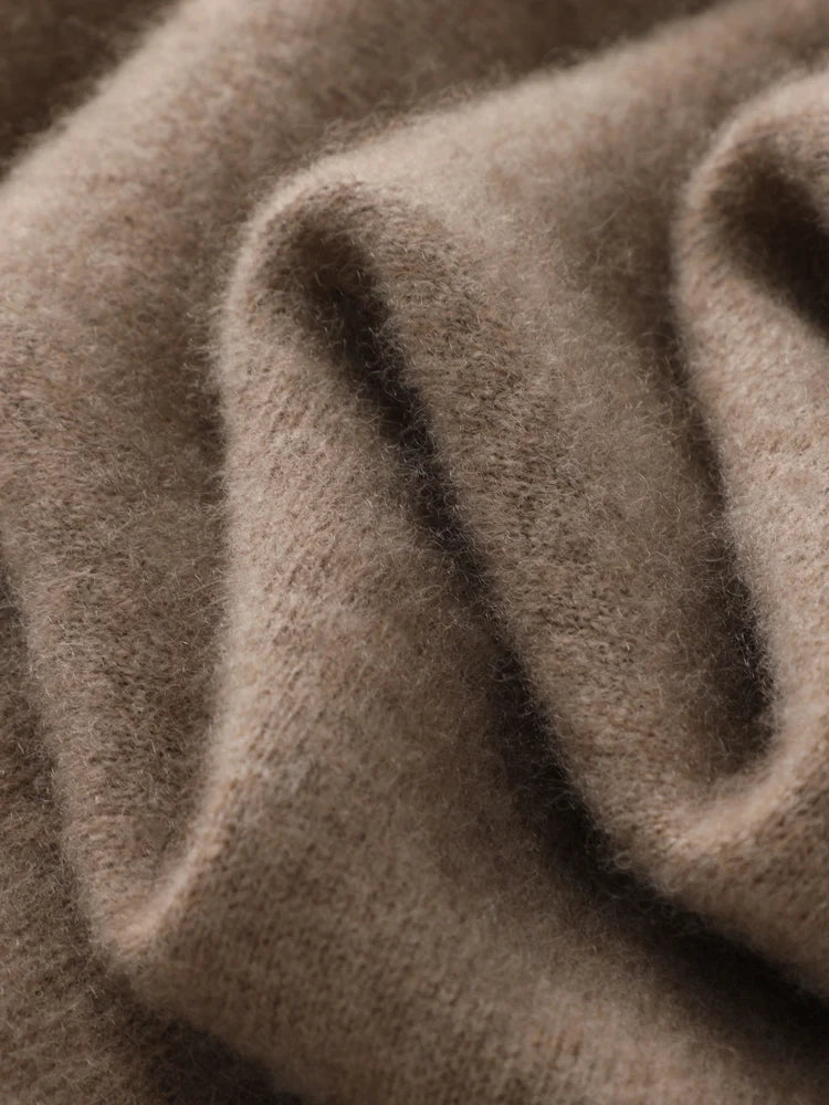 Autumn Winter Men O-neck 100% Merino Wool Pullover Cashmere Sweater Basic Casual Bottom Business Knitwear Soft Warm Clothing