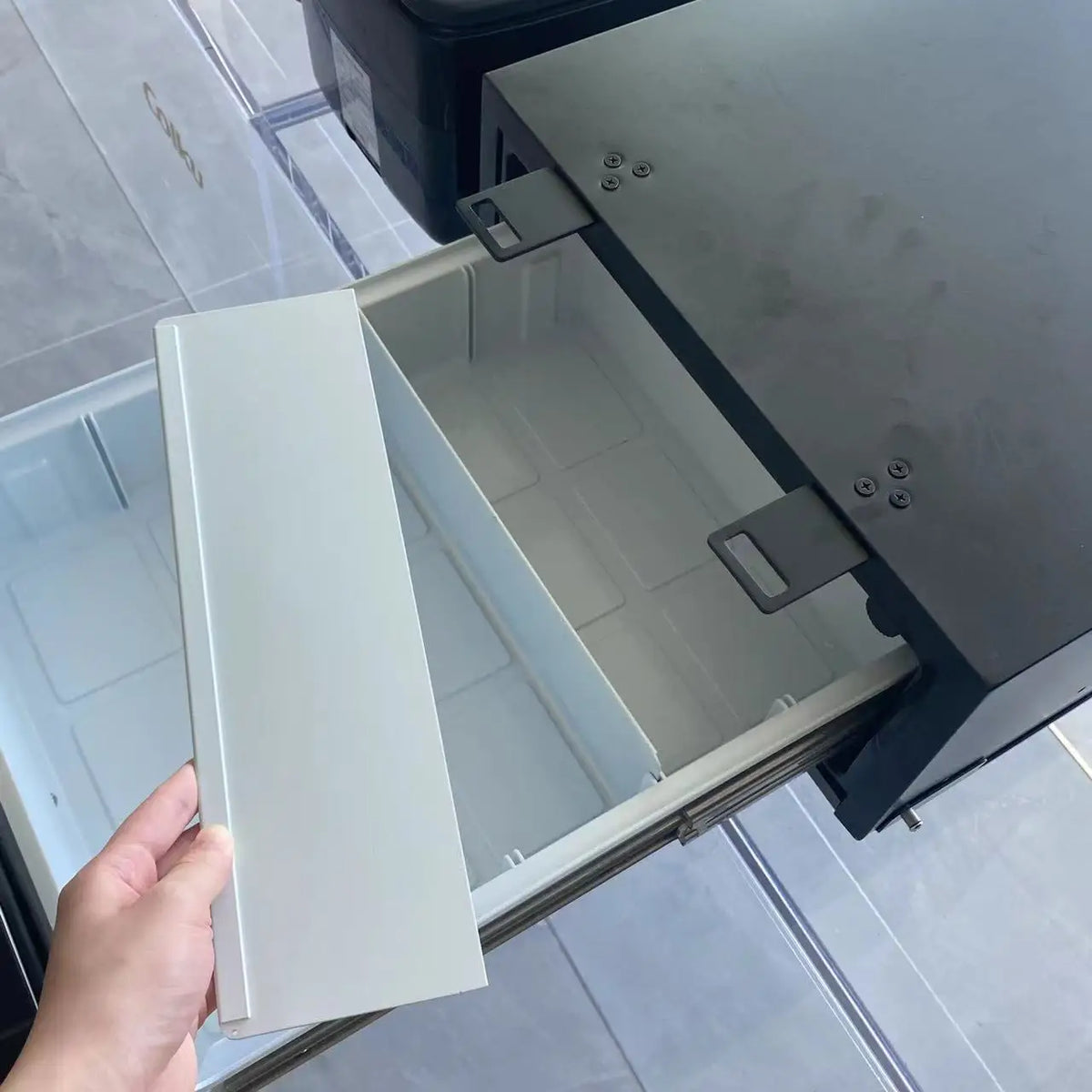 DC-23DR Drawer Truck Fridge 12V Caravan Freezer Built In Refrigerator For Faw Jiefang J7