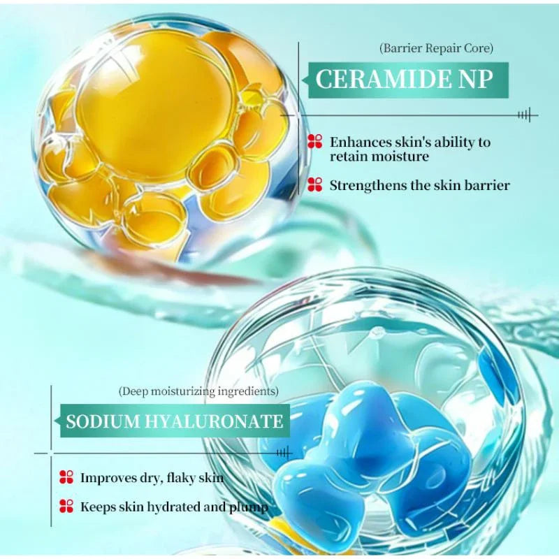 PDRN Centella Asiatica Essence Deep Moisturizing Hydrating Facial Serum Gentle Nourishing Cream Daily Skincare Set