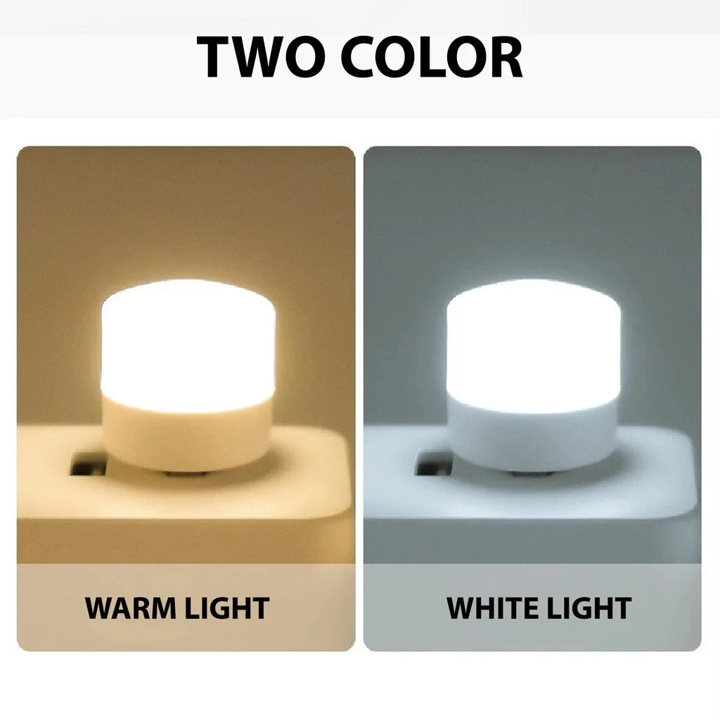 1-10PCS Mini USB Night Light Warm White Eye Protection Book Reading Light USB Plug Computer Mobile Power Charging LED Night Lamp
