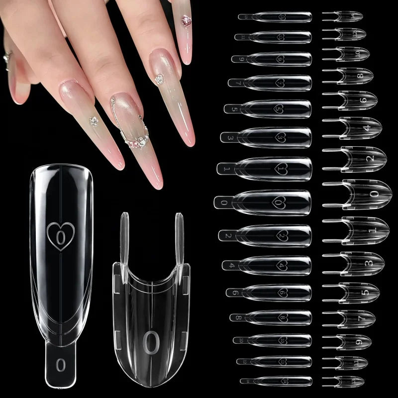 Nail Forms Rocket Shape Dual Layer Extension Mold 15 Sizes 120 Pcs Full Cover Tool For DIY Manicure And Nail Art Making