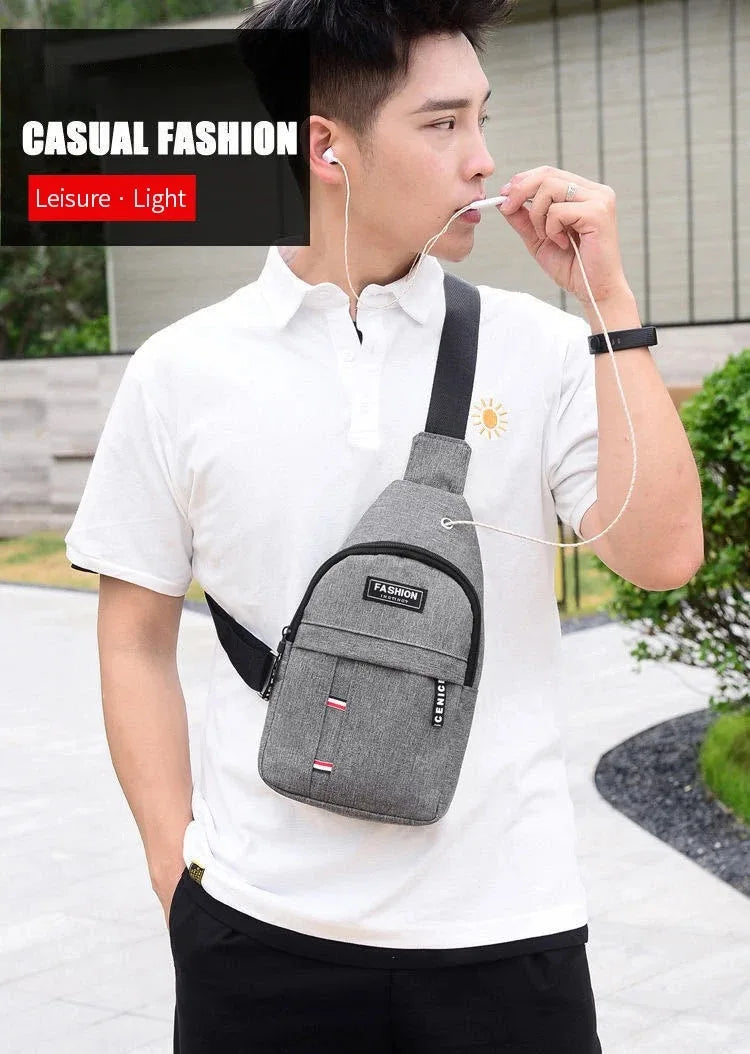 Men Waterproof Large Capacity Fanny Pack, Adjustable Strap Crossbody Bag for Outdoor Travel Hiking Cycling Casual Daily Supplies