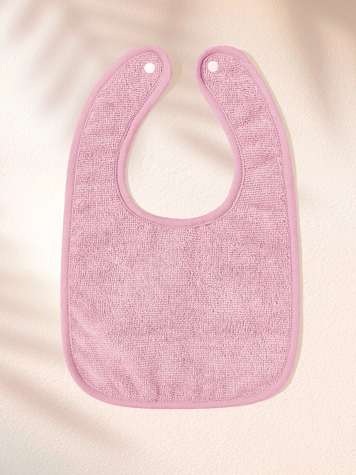 4pcs Soft And Absorbent Solid Color Button Closure Unisex Baby Bibs