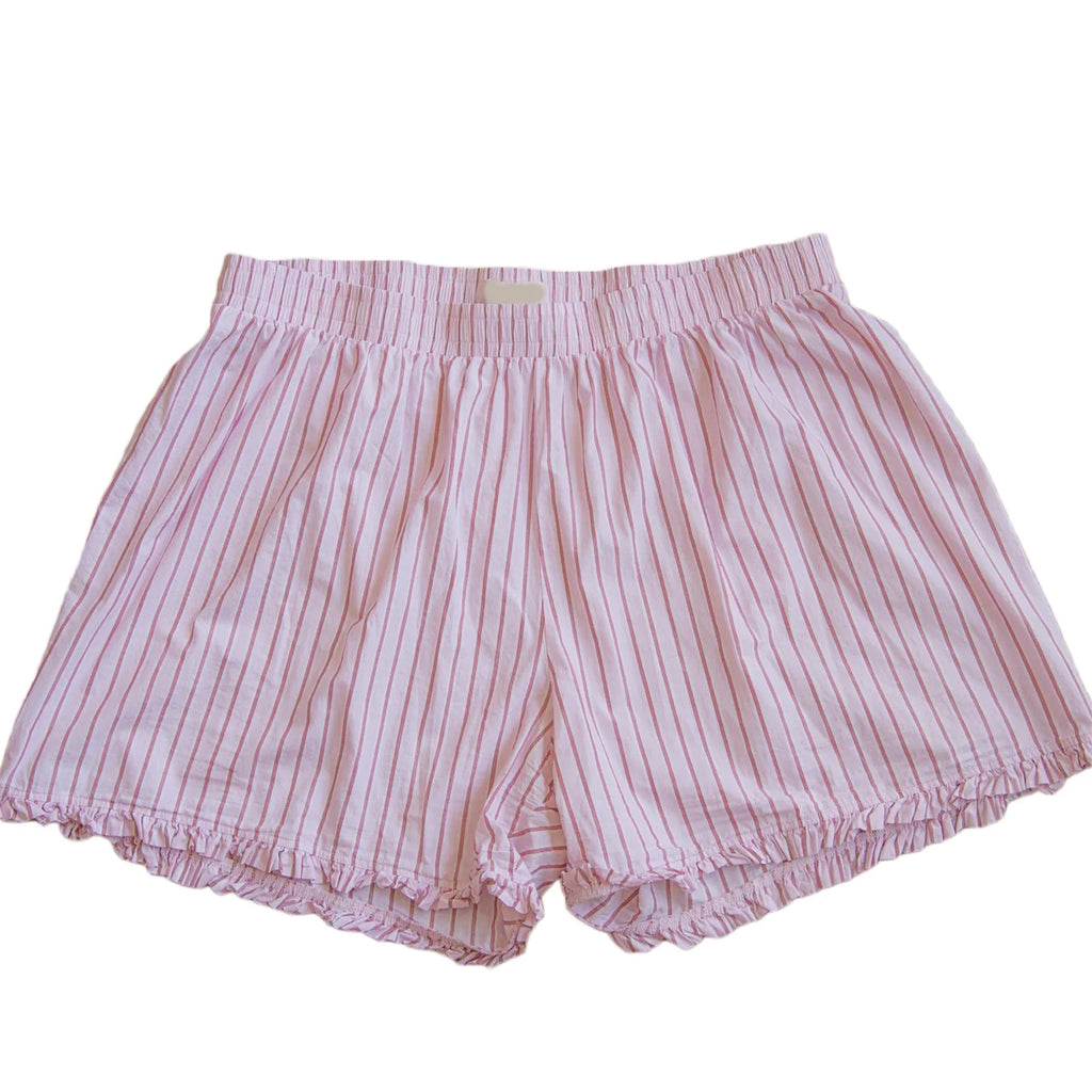 Boxers for Women Y2K Aesthetic Elastic Waist Striped Plaid Print Pajama Shorts Teen Girls Summer Cute Lounge Bottoms Sleepwear