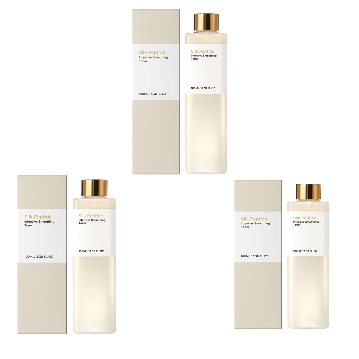 Peptide Toner for Dry Rough Skin Minimize Pores Brighten Dull Uneven Tone Fade Yellow Skin Hydrating Silk Facial Toner 100ml