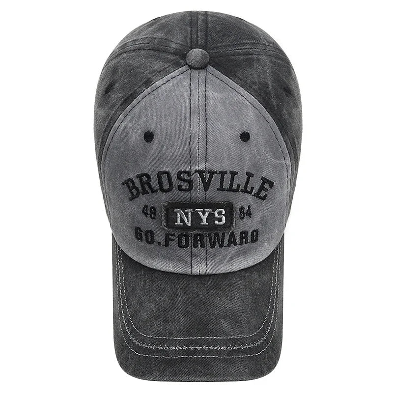 New Style Washed Old Letter Embroidered Caps Outdoor Fashion Personality Street Sun Visor Baseball Cap