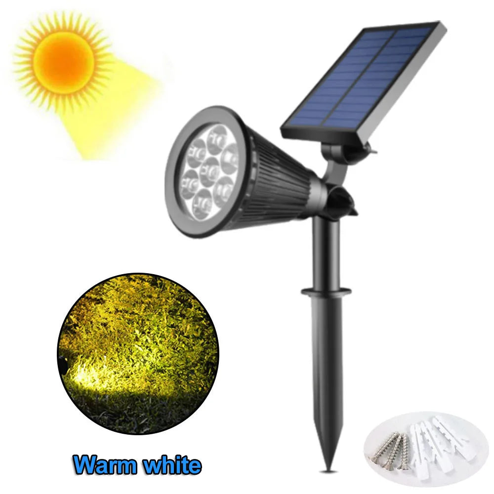 Outdoor Solar Lights Home Garden Patio Walkway Lawn Waterproof 7Led Solar Lamp Spotlight Decoration Energy Yard Lantern Lighting