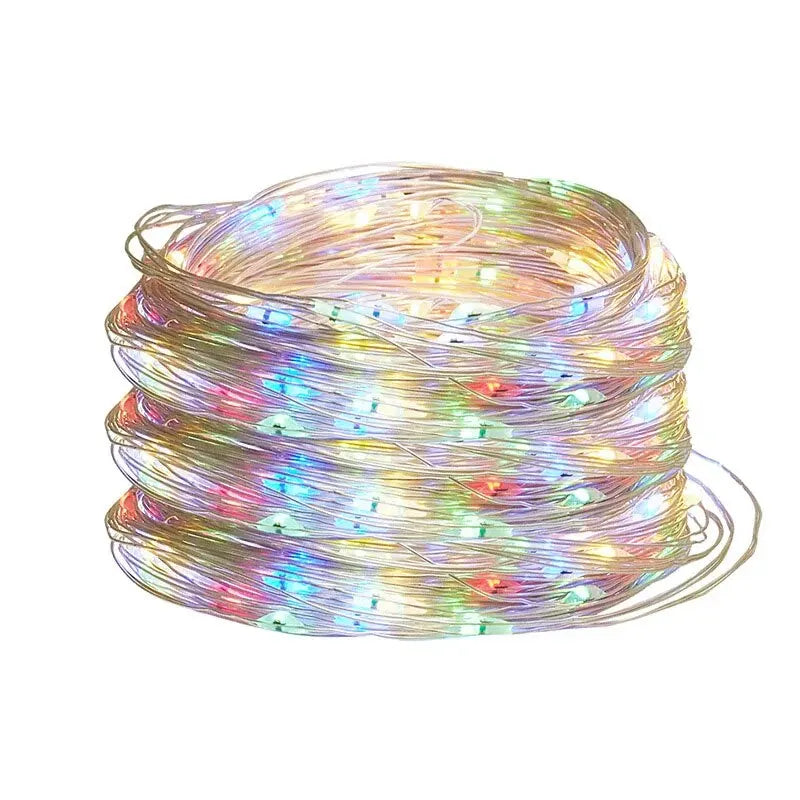 USB LED String Lights 5M Silver Wire Garland Light Waterproof Fairy Lights for Christmas Wedding Holiday Party Decoration