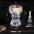 Creative Light Luxury Glass Candlestick European Retro Home Decoration Romantic Bar Skirt Double Use Candle Cup Holder Ornament