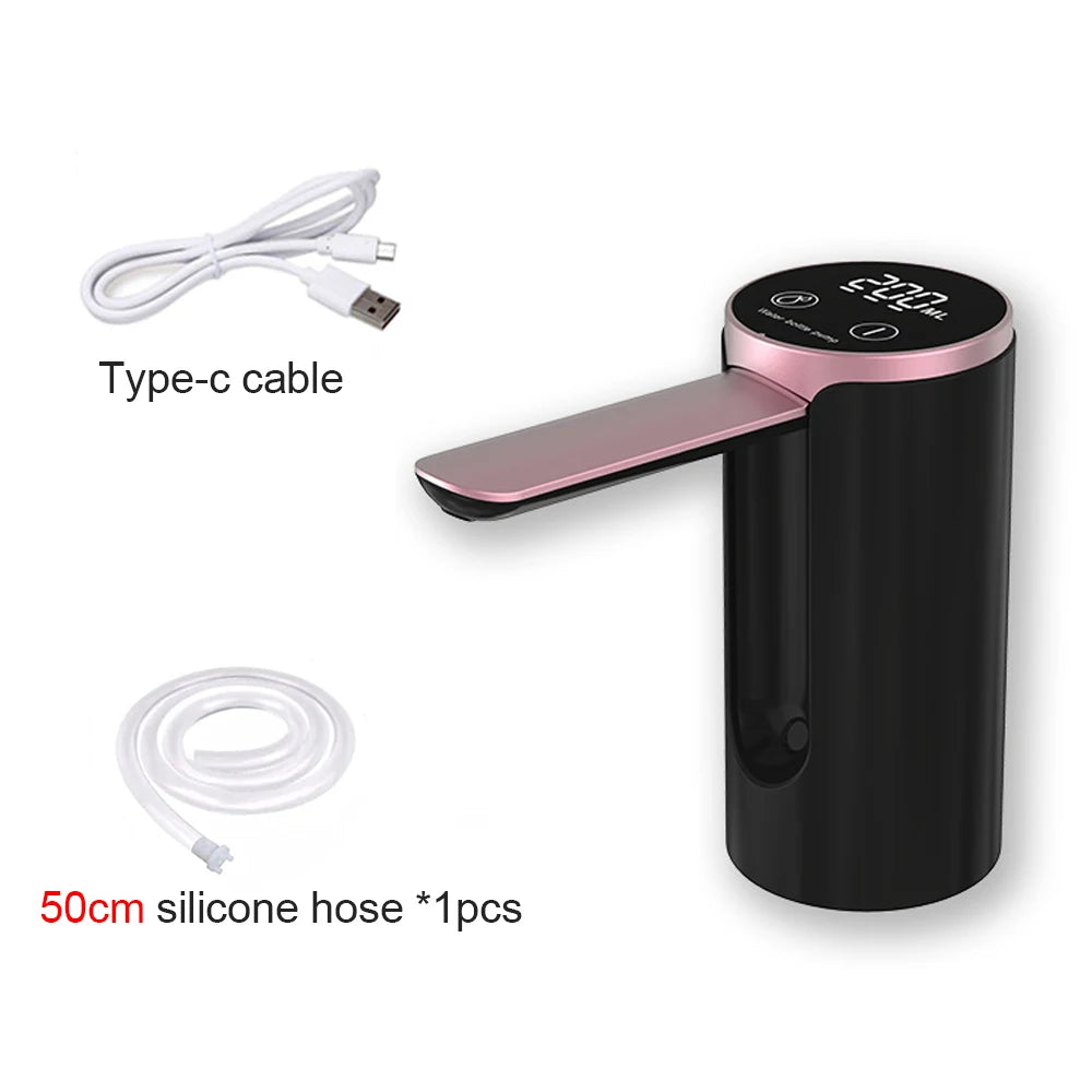 Electric Water Gallon Pump Automatic Water Pump 19 Liters Foldable Desktop Water Bottle Pump USB Rechargeable Water Dispenser