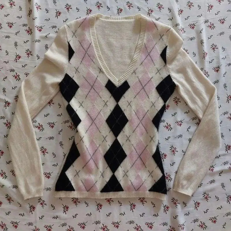 NEW Fall Winter Sweater Casual Slim Fit Chic Solid Color Ribbon Decoration One-shoulder Pullover Y2K Harajuku Womens Streetwear