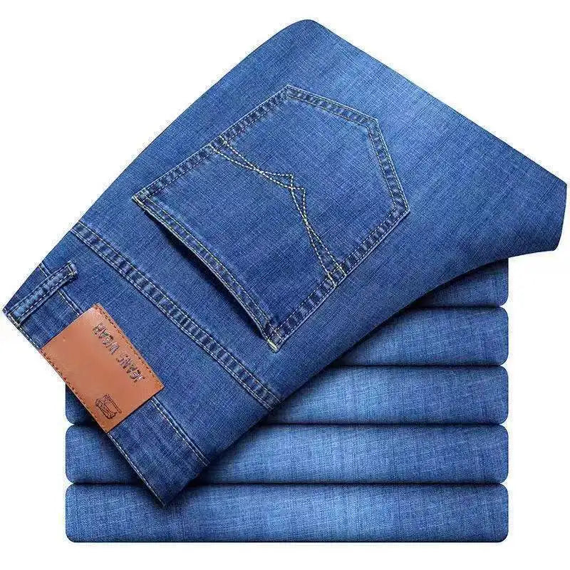 2026 hot-selling straight-cut jeans for men, durable, soft, fashionable work jeans, casual men's jeans