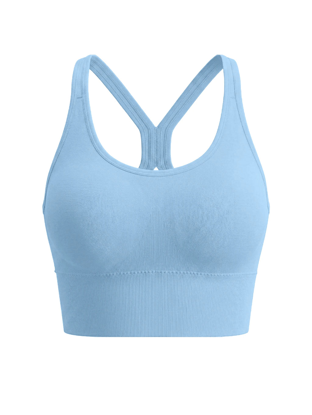 Women's Seamless Sports Bra, High Support Workout Running Vest, Yoga Gym Fitness Top, Wirefree Side Support Backless Crop Top