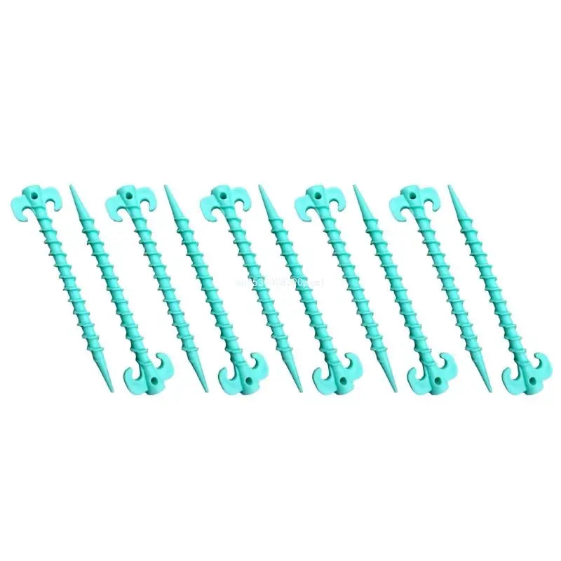10Pcs Camping Tent Stakes Tent Heavy Duty Tent Nails Plastic Screw Tent Pegs for Fixing Camping Tent Rain Tarps Outdoors