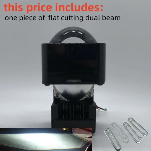 OWN DJM 1.5" MATRIX 42MM BI LED PROJECTOR LENS BILED HIGH LOW DUAL BEAM HEADLAMP MOTORCYCLE 1.5 INCH SQUARE MODULE MOTORBIKE