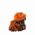 Winter Fur New Design Onepiece Raccoon FurFemale Snow Boots Fur shoes OutdoorMid Leg Boots y2k Cool Pink Girl
