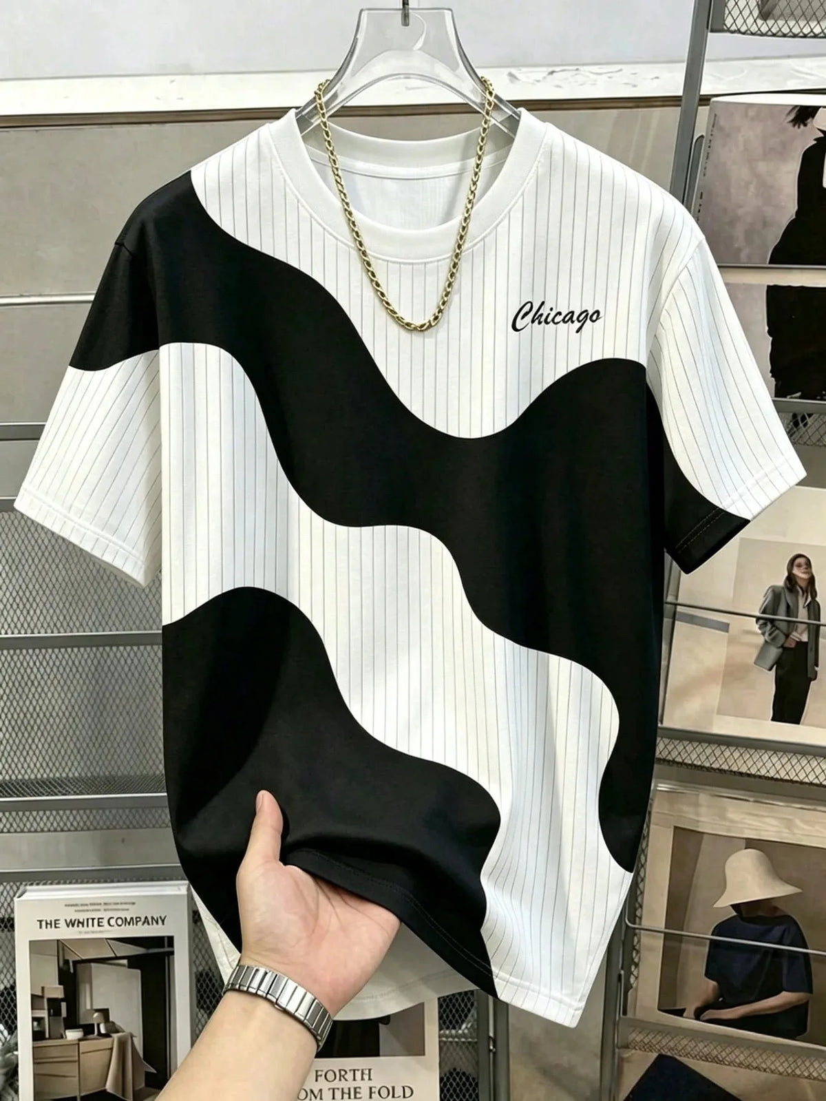 Summer Men's Round-neck T-shirt with 3D Print Colorful Design Breathable Lightweight Casual Fashionable Streetwear Clothing