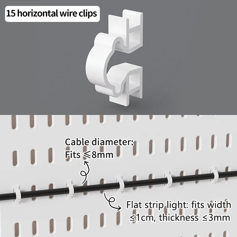 Study Room Pegboard with Shelves Tool Free Wall Grid Scratch Proof Easy to Install for Computer Desk Accessories