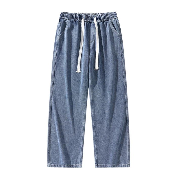 Men's American Style Loose Straight Leg Jeans Vintage Spring Summer New Arrival Drapey Trendy Wide Leg Long Pants