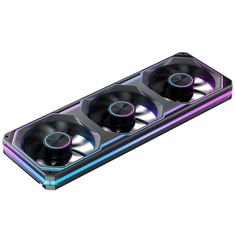 JONSBO XA-120/240/360 PC Case Fan Three Sided Mirror 5V/3Pin ARGB Fan Integrated Cold Exhaust Cooling Fan