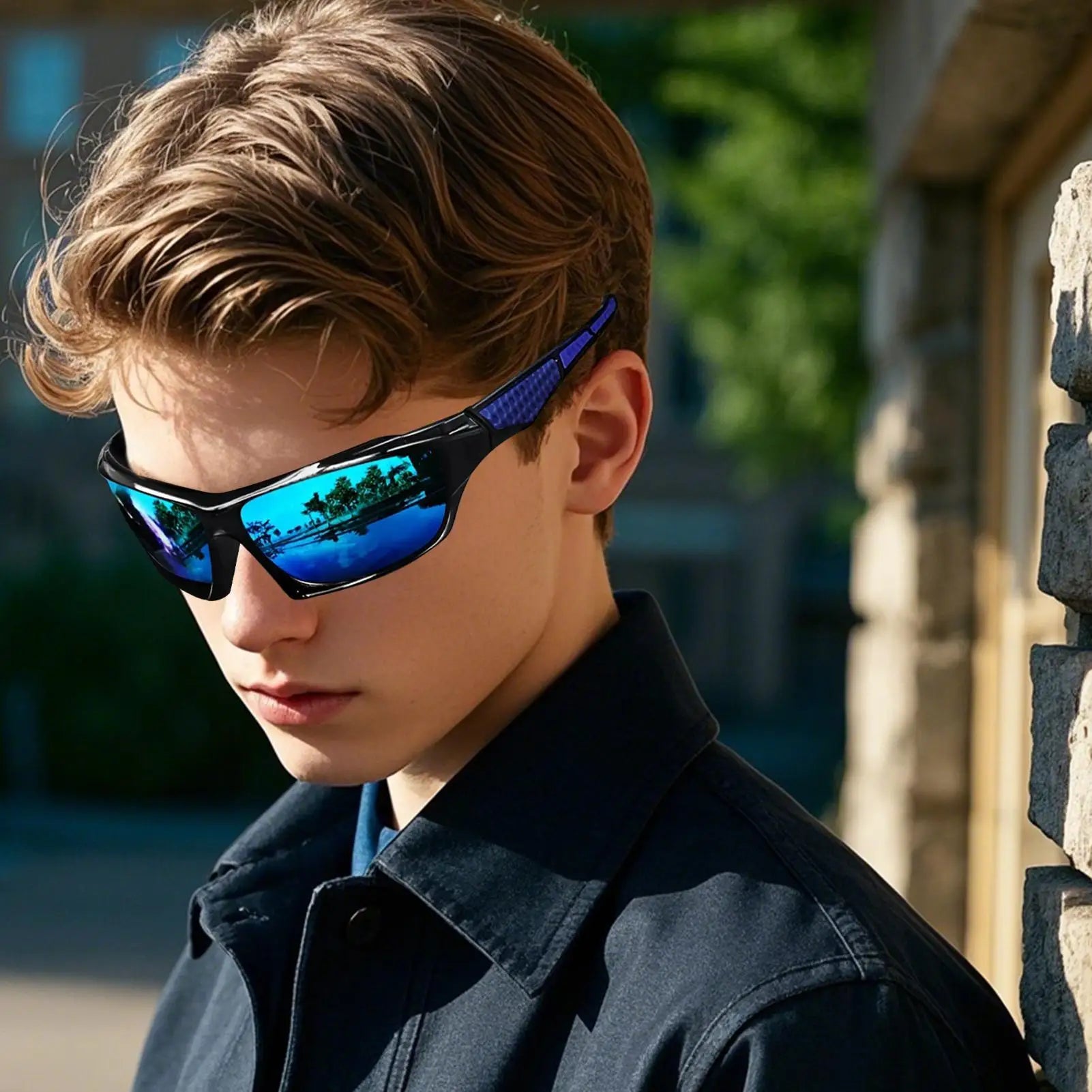 Mens Sun Glasses UV Sunglasses Polarized Glasses for Men Comfortable Fashion Shades Outdoor Sport Eyewear for Driving Running