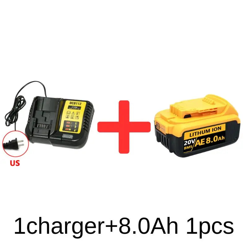 For DeWalt 20v 6000mAh 8000mAh 12000mAh Rechargeable Li-ion Battery Power Tools Replaceable Battery