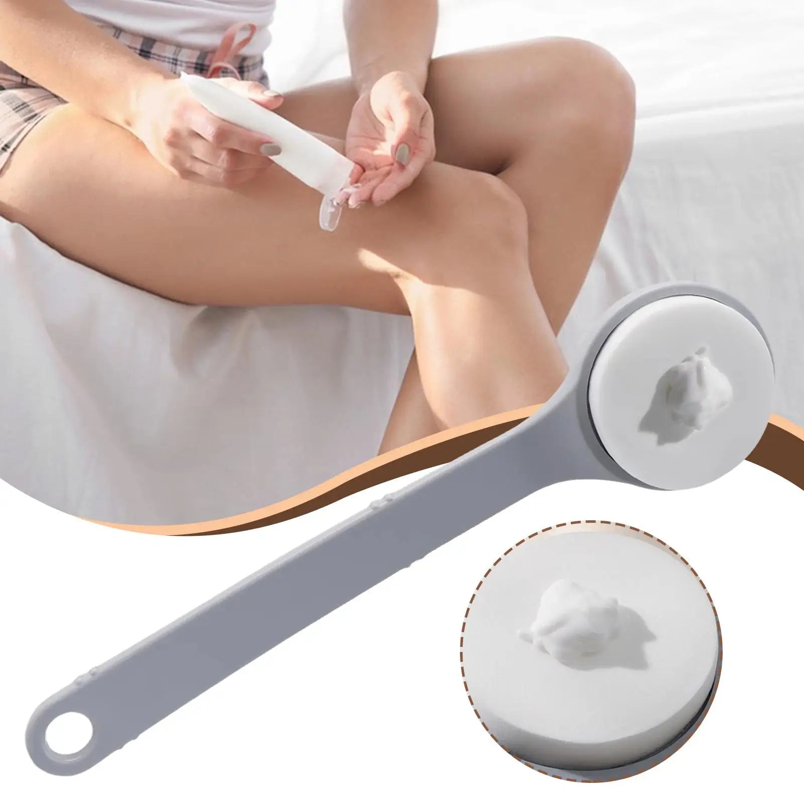 Multi-Function Lotion Sunscreen Ointment Applicator Long Handle Body Cleaner Shower Brush Sunscreen Back  Lotion Applicator