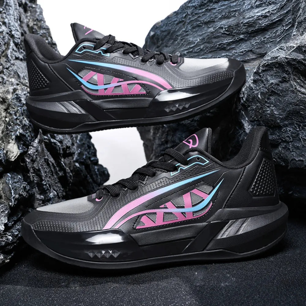 Light Speed Basketball Shoes for School Competition Youth Men's Sports Shoes Anti Shock Wear Resistant Breathable PU Mesh