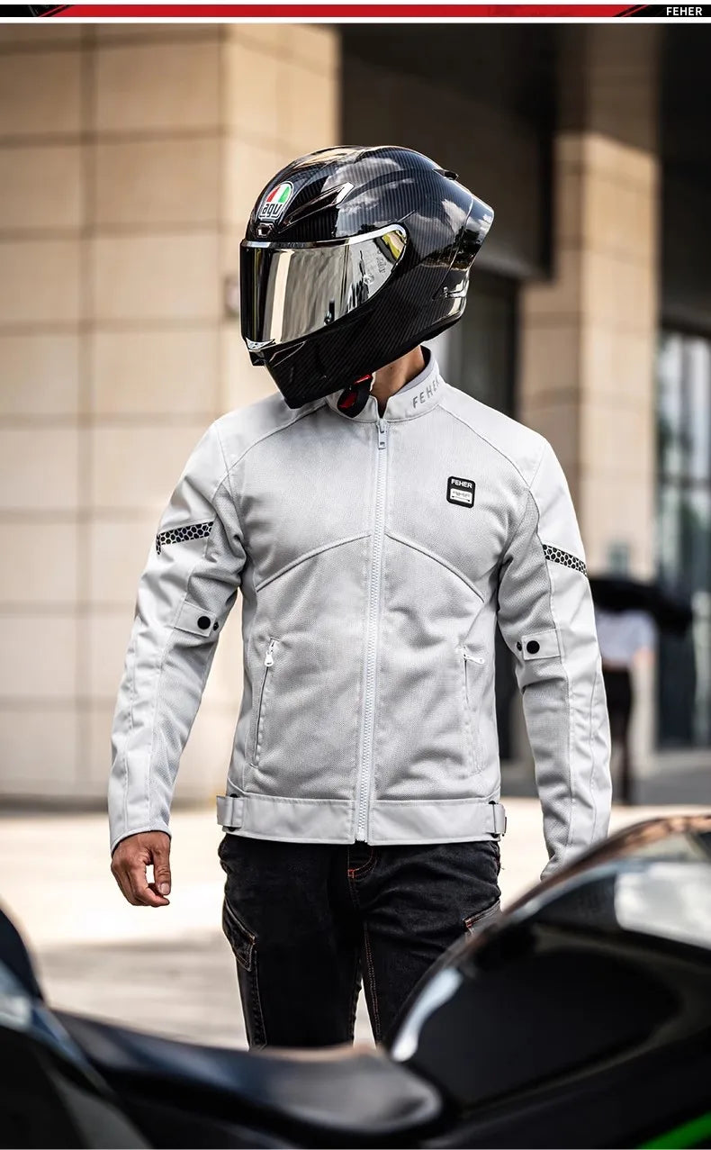Men's Motorcycle Jacket Summer Clothing Anti-Collision Motorcycles Pants Motocross Off-road CE Protection Motocross Rider Coat