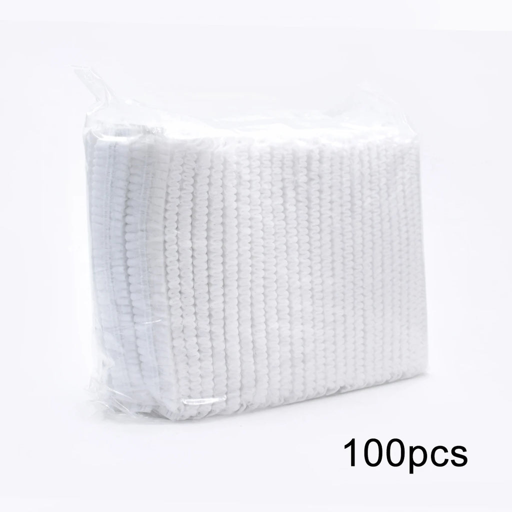 20/100Pcs Disposable Non Woven Fabric Hat For Eyelash Extension Makeup Hair Net Caps SPA Hair Salon Sterile Hats Supplies