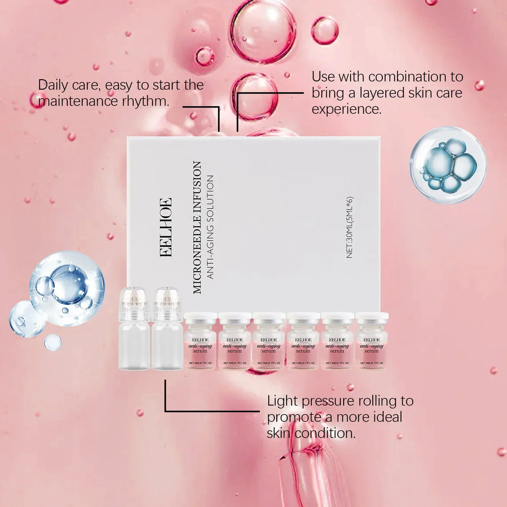 2 Tools Korean Moisturizing Renewal Set Moisturize Firming Hydrate Daily Facial Skin Care Microneedle Essence Serum ≤0.3mm