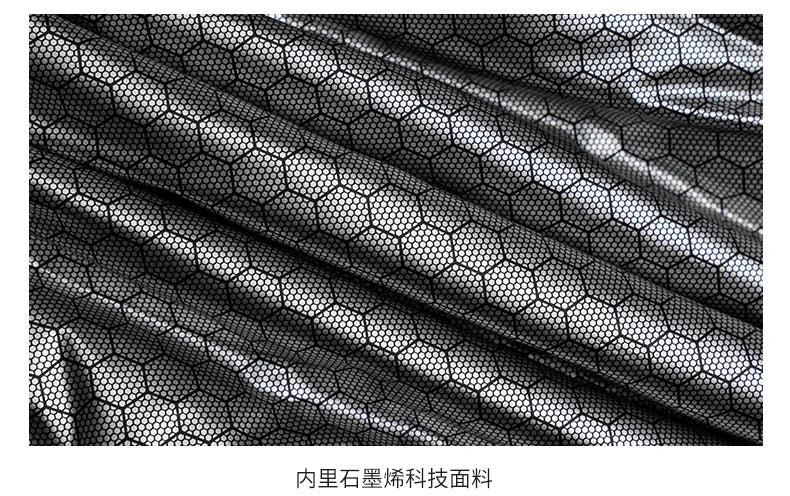 2025 Graphene Self-heating Down Jacket Men Solid Windproof Pleated Down Jackets Stand Collar Classical Warm Winter Jackets Male